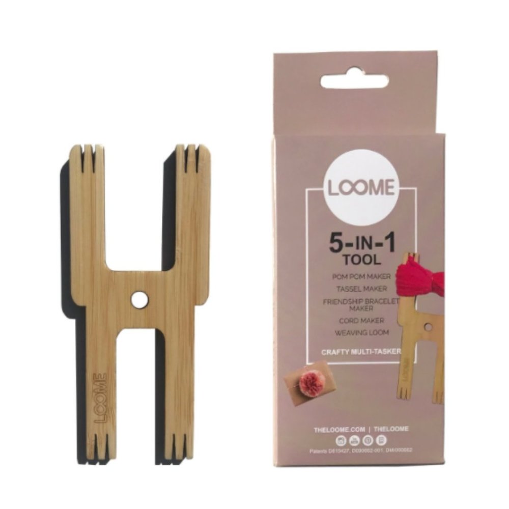 NIB LOOME 5-IN-1 POM POM TASSEL MAKER TOOL AND 2-IN-1 POM POM TRIM GUIDE